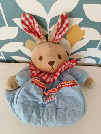 Doudou lapin tartine et chocolat