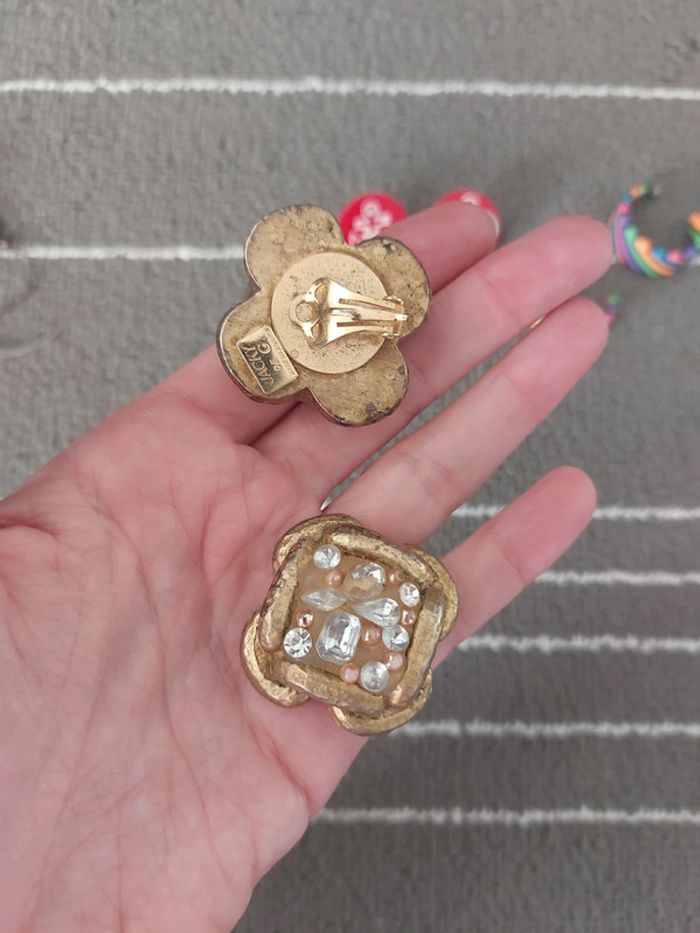 Lot boucles d'oreilles vintage - photo numéro 8
