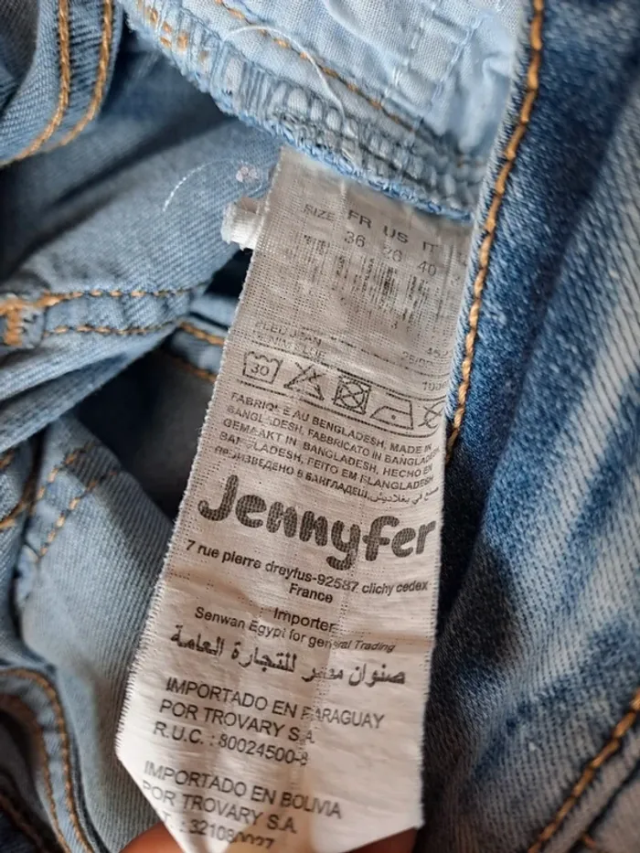 Jean femme skinny bleu effet used Jennyfer 36 tbe - photo numéro 6