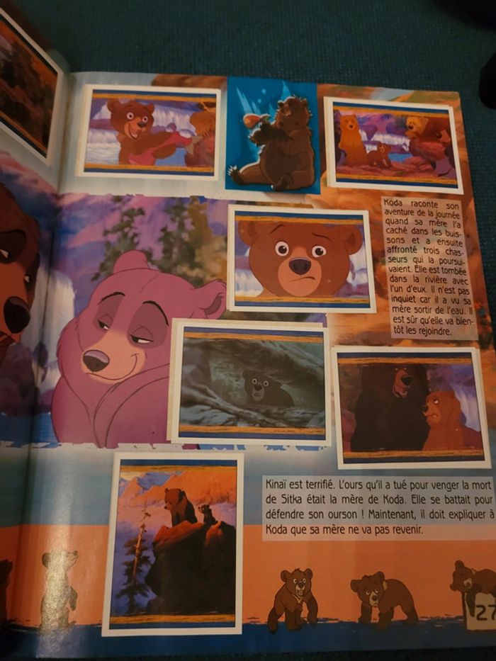 RARE Album Panini complet Disney Frère des Ours + poster brillantes autocollants stickers - photo numéro 5