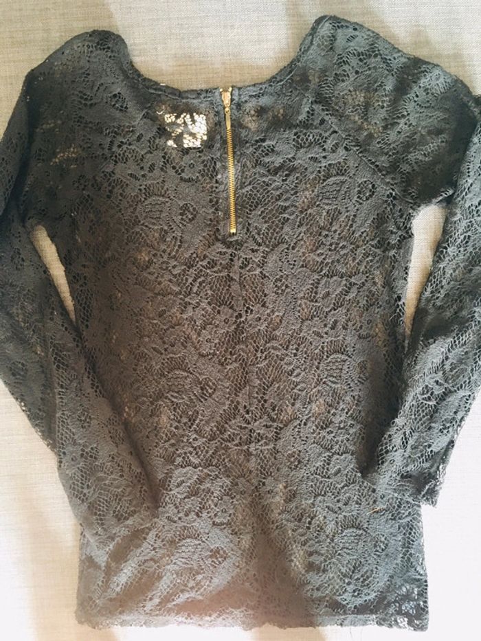 Haut noir manche longue zara taille S - photo numéro 4