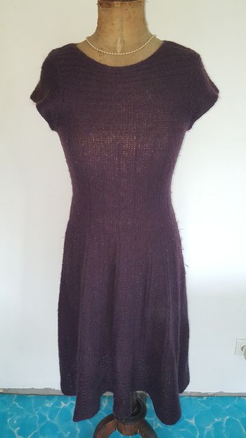 robe Benetton violette taille L mohair