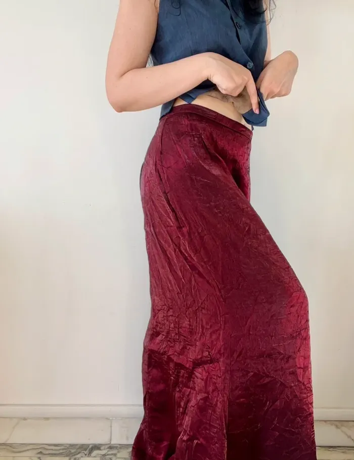 Jupe rouge bordeaux années 90 longue taille M 🥀
