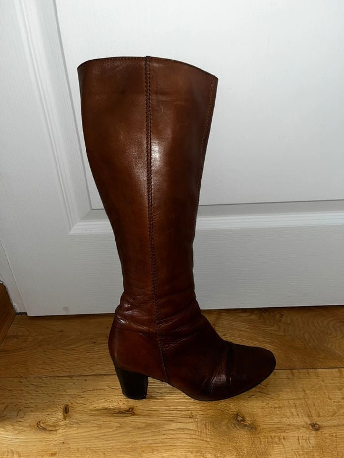 Bottes à talon marrons, taille 38