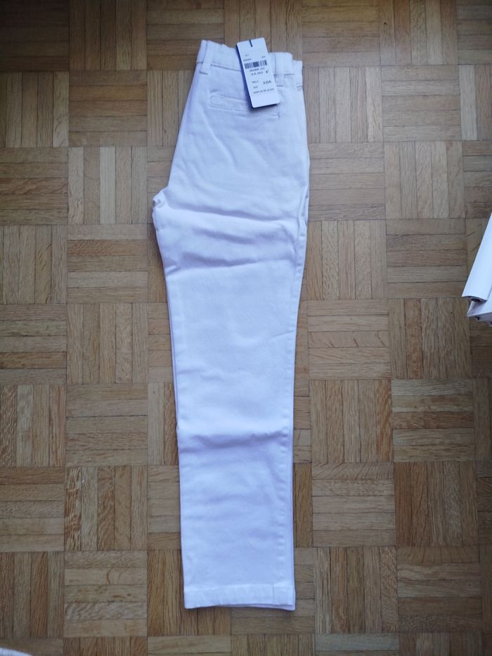 Pantalon jean Oft unisexe garçon fille blanc Cyrillus neuf - photo numéro 3