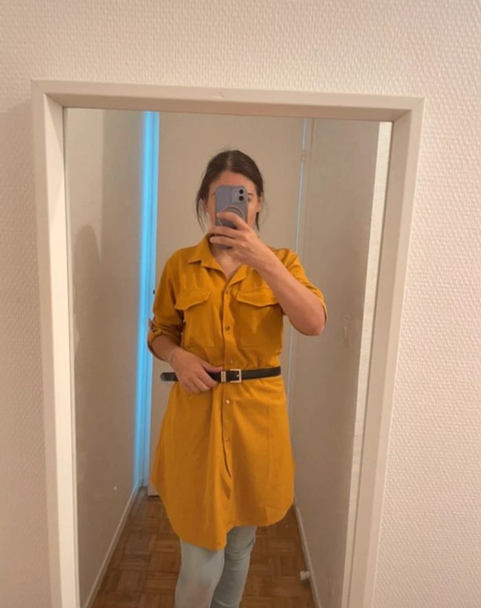 Veste chemise taille 38 couleur moutarde