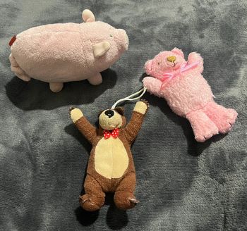 Lot de 3 mini peluche en bon état