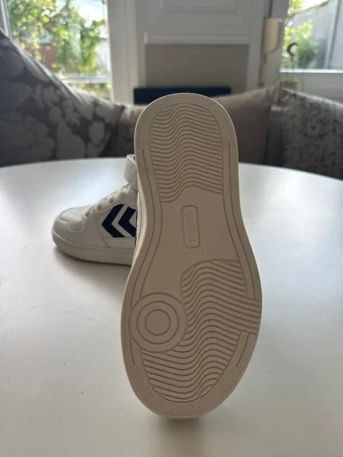 Baskets Hummel Montantes Enfant – Taille 30 – Blanc & Bleu - photo numéro 5