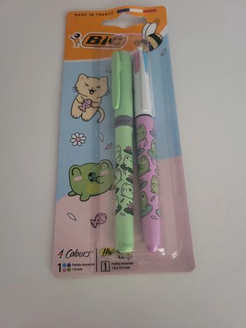 Duo stylo et surligneur bic