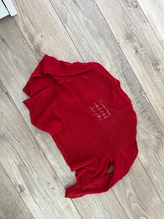 4/5 ans - gilet rouge fine maille neck@neck - photo numéro 4