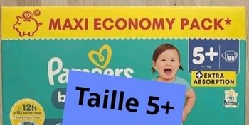 Couches pampers taille 5+