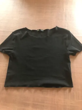 Crop top Noir Zara en S