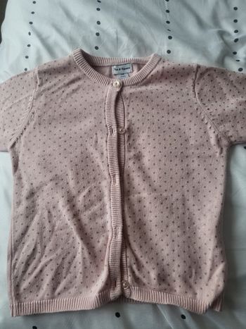 Gilet pat et ripaton fille 24 mois rose