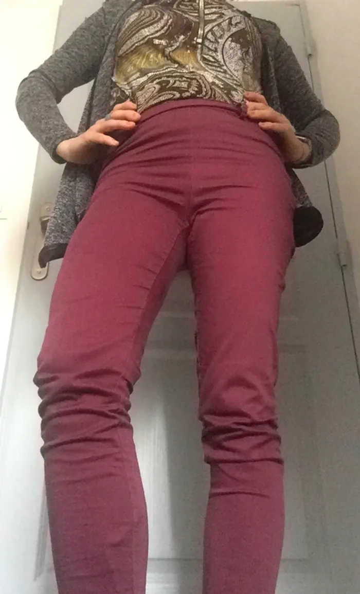Pantalon prune skinny T38 - photo numéro 2