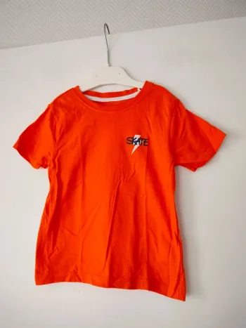 (e) t-shirt orange U collection 3ans