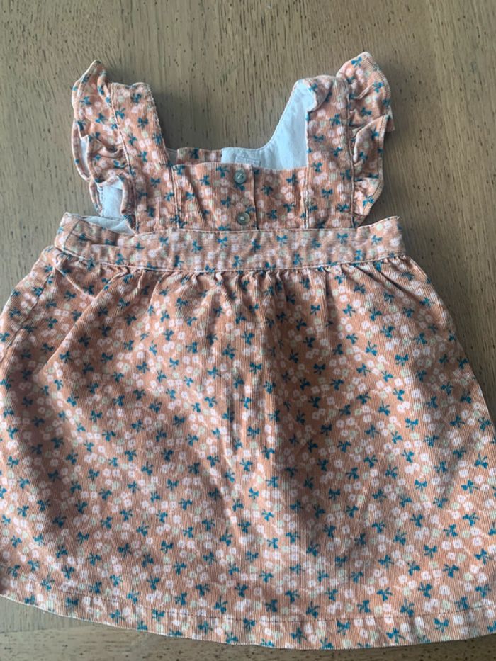 Robe velours fleurie tex 12 mois