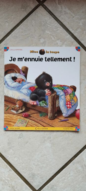 Livre je m'ennuie tellement. Mino la taupe. Calligram