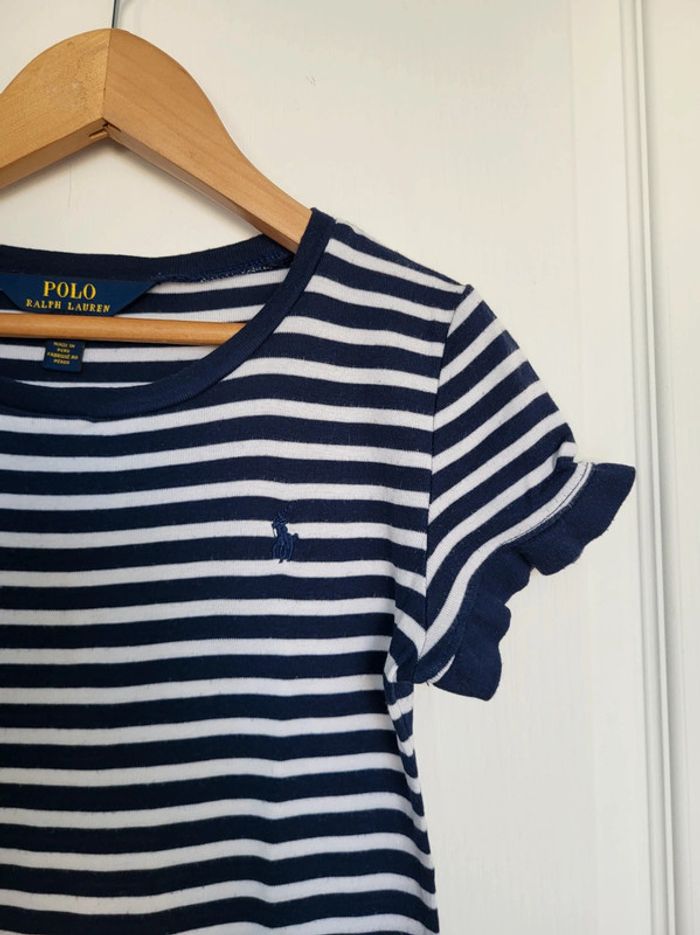 T-shirt marinière Ralph Lauren 10 ans comme neuf Prix Ferme - photo numéro 2