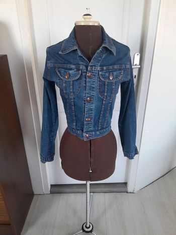 Petite veste en jean ptes bombes modèle ranger  jeans couture
