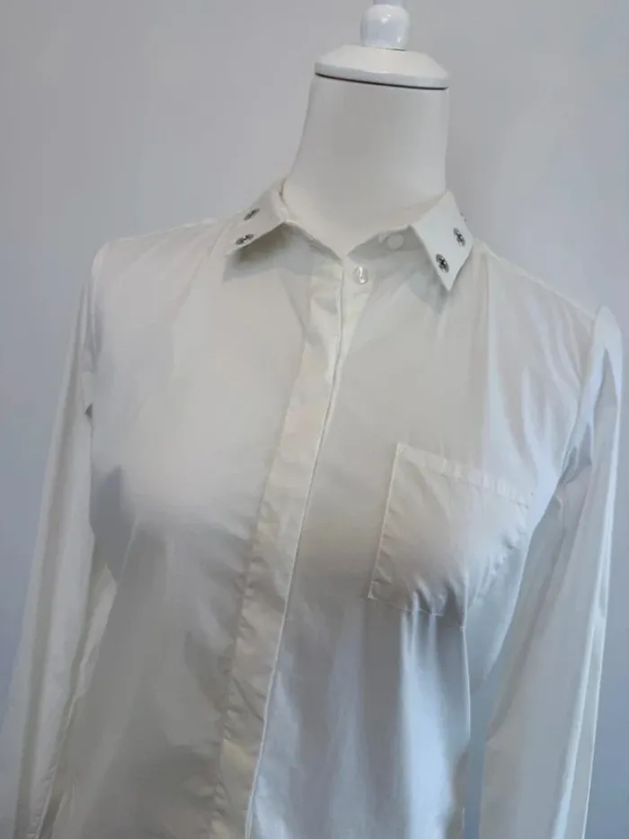 Chemise IKKS femme blanche taille S très bon état - photo numéro 3