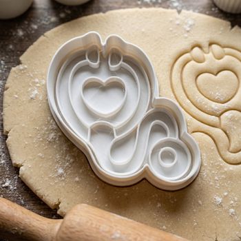 Emporte-pièce Stéthoscope avec Coeur - Découpoir Biscuit Médical