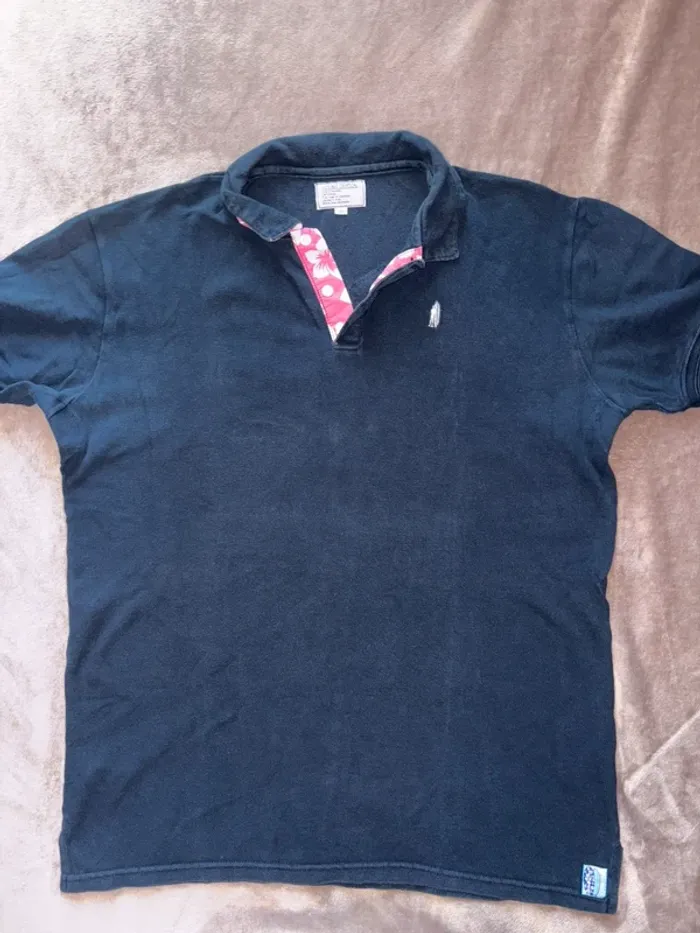 Polo homme 100% coton taille XL bleu marine en très bon état - photo numéro 3