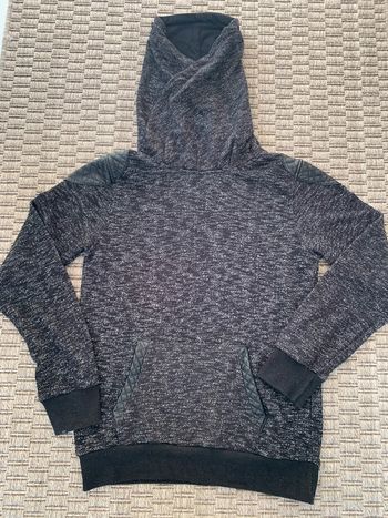 Pull garçon col roulé gris chiné 14 ans