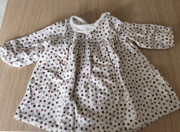 Robe à pois manches longues