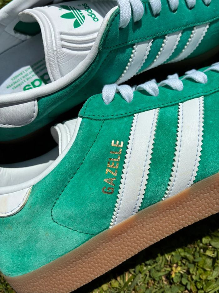 Baskets adidas gazelle verte pointure 43 très bon état avec boîte - photo numéro 8