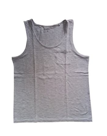 Débardeur homme en coton gris taille L