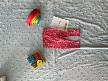 legging rose à motifs multicolore 6 mois taille élastique