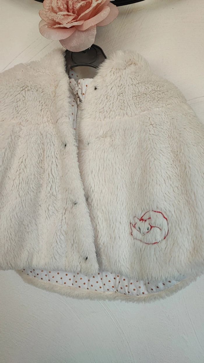Manteau capuche blanc orchestra 9 mois - photo numéro 4