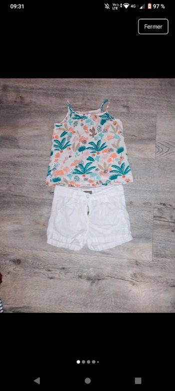 Débardeur et short 5 ans 