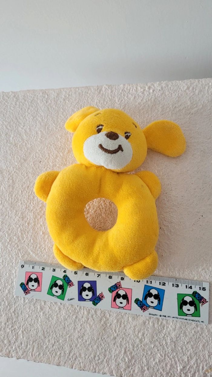 Hochet en peluche jaune Bébé - photo numéro 2