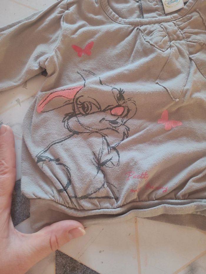 Haut manches longues disney fille 6 mois - photo numéro 2