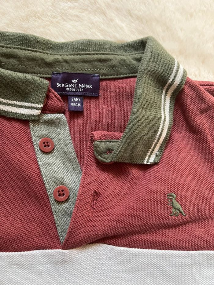 Polo manches courtes colorblock Sergent Major neuf - 3 ans - photo numéro 2