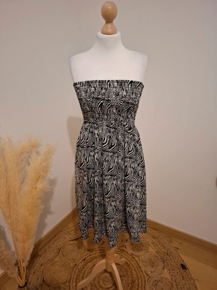 Robe bustier zebrée Ocean Club taille XS/S 34/36 - photo numéro 2