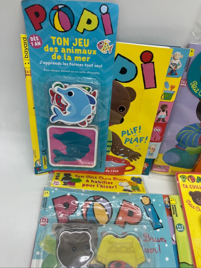 Lot de 4 livres d'activité Magazines Popi Je joue Gommette Neuf - photo numéro 3