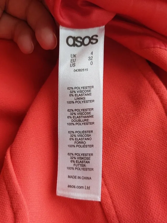 Blazer ASOS – 32 – Corail – État : Excellent - photo numéro 5