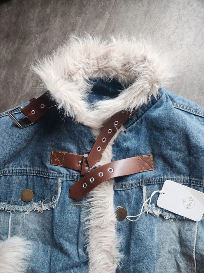 Blouson jeans moumoute - photo numéro 4