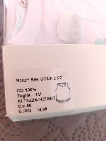 Lot de 2 bodies unisexe Brums 1/3mois