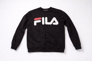 Sweat Fila noir logo femme XS – streetwear tendance