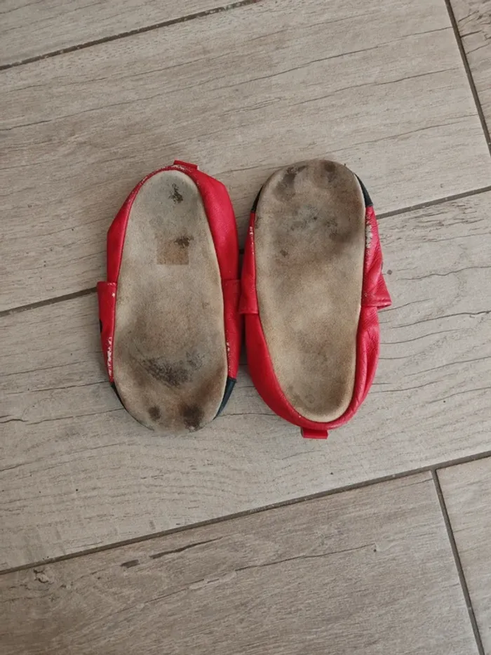 Chausson en cuir souple coccinelle - photo numéro 2