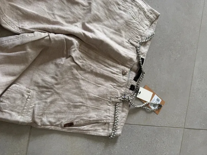 Pantalon beige Indicode jeans, taille 2XL 49*96cm réglable à la taille - photo numéro 2