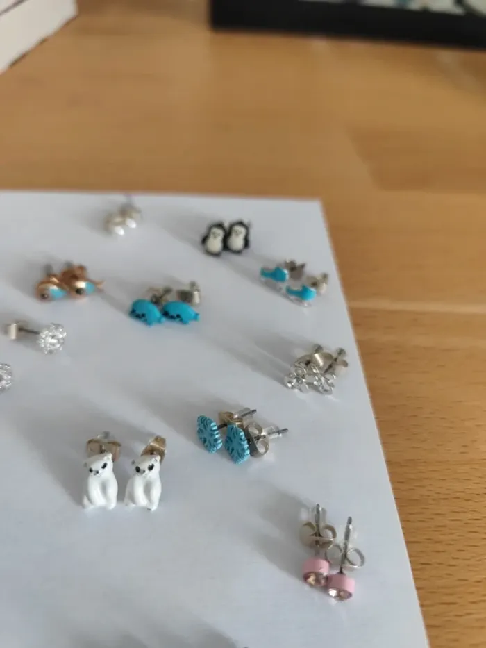 Lot de boucles d'oreilles fantaisie divers motifs neuves. - photo numéro 10
