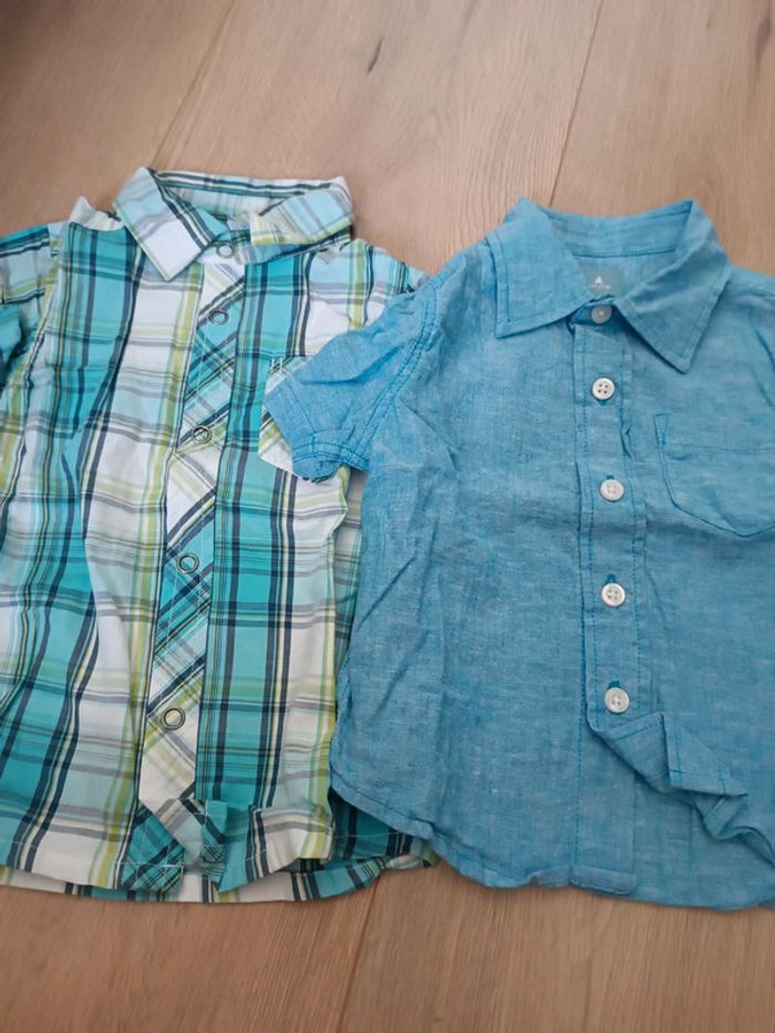 Lot de 2 chemises manches courtes