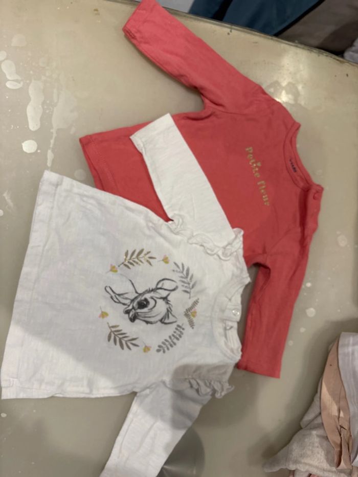 Lot tee shirt bébé fille