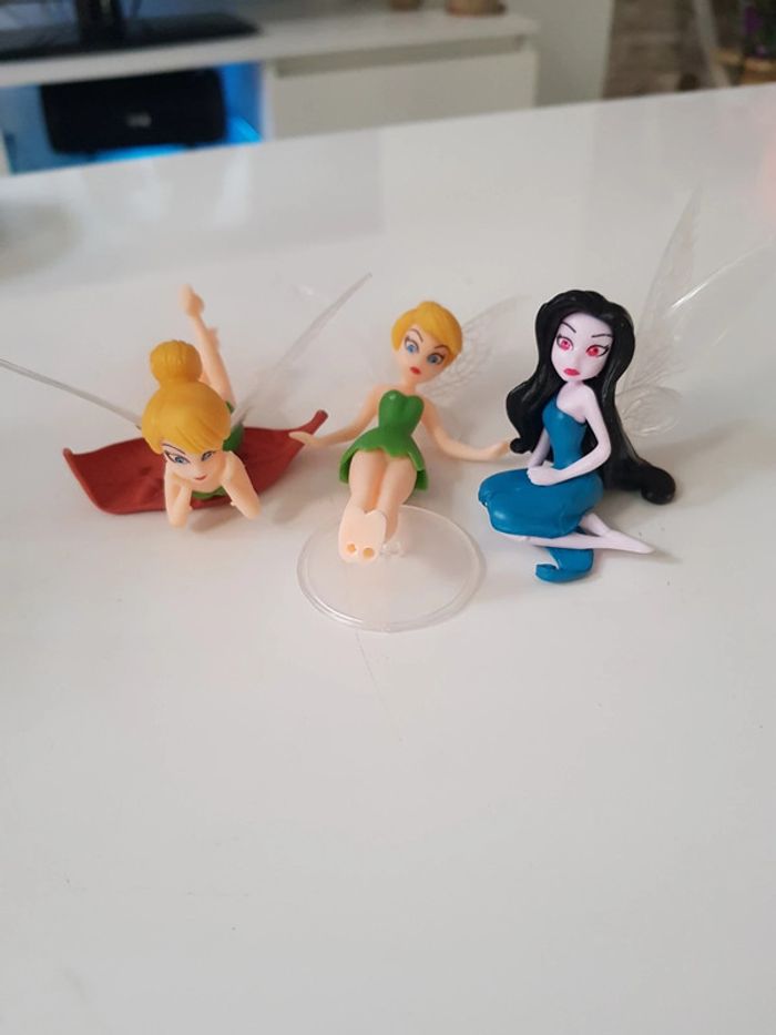 3 figurines la fée clochette