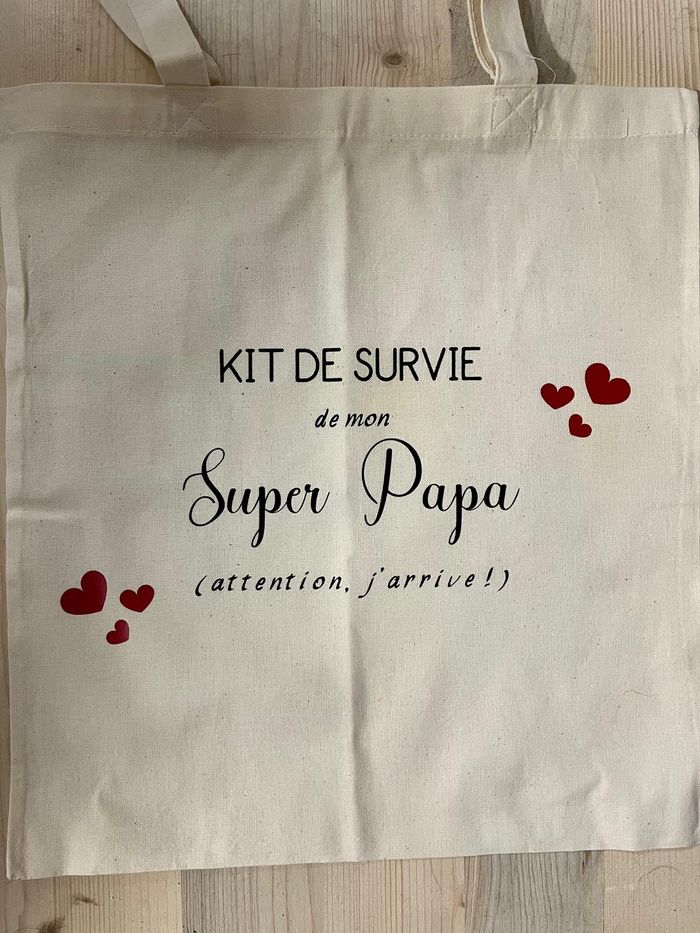ToteBag Kit Survie Papa personnalisé