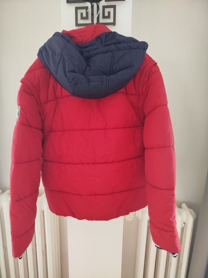 Doudoune rouge moyen fourrée à capuche navy garçon IKKS 14 ans - photo numéro 8